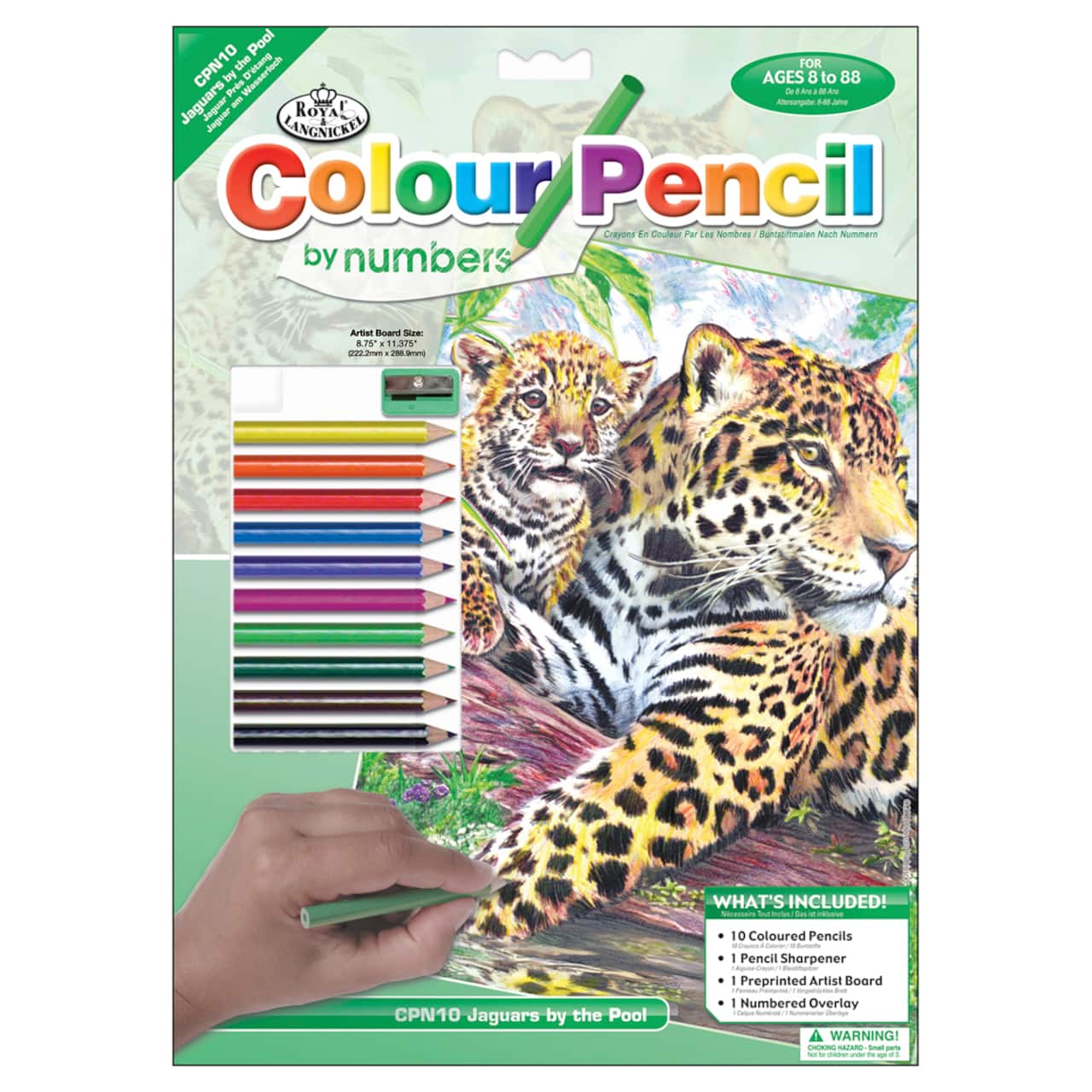 Royal & Langnickel® Jaguars by the Pool Colour Pencil™ by Number Kit